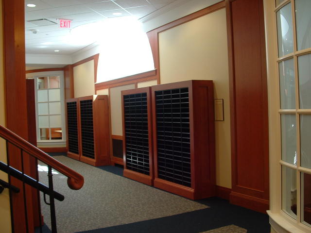 College campus woodwork, second detail view